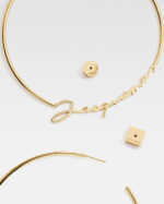 Les Creoles Jacquemus/Signature logo hoop earrings