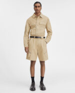 Le Beige short Marrone Zipped cargo shorts.