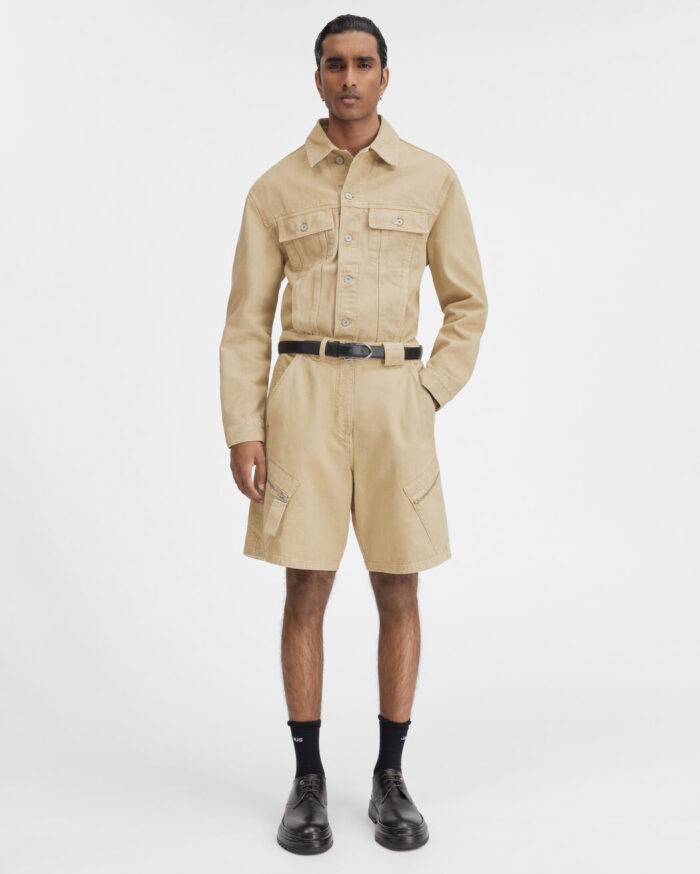 Le Beige short Marrone Zipped cargo shorts.